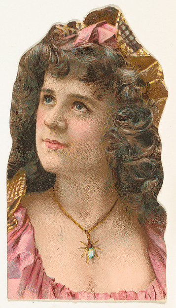 W. Duke, Sons & Co., Actress wearing pendant in shape of insect, from Stars of the Stage, Fourth Series (N132) issued by Duke Sons & Co. to promote Honest Long Cut Tobacco