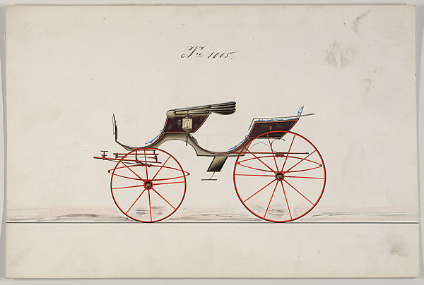 Brewster & Co., Design for Phaeton, with top, no. 1005