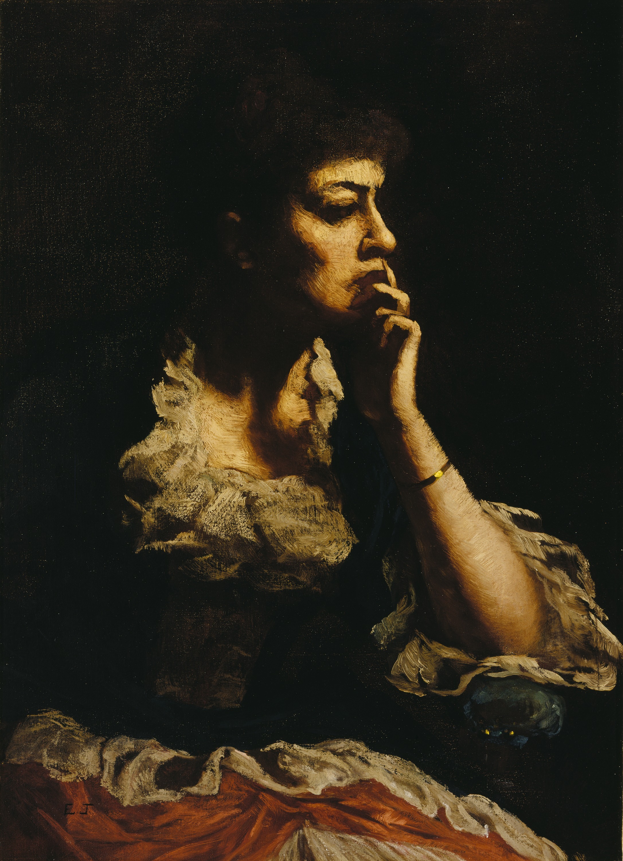 Eastman Johnson, Portrait of Mrs. Eastman Johnson