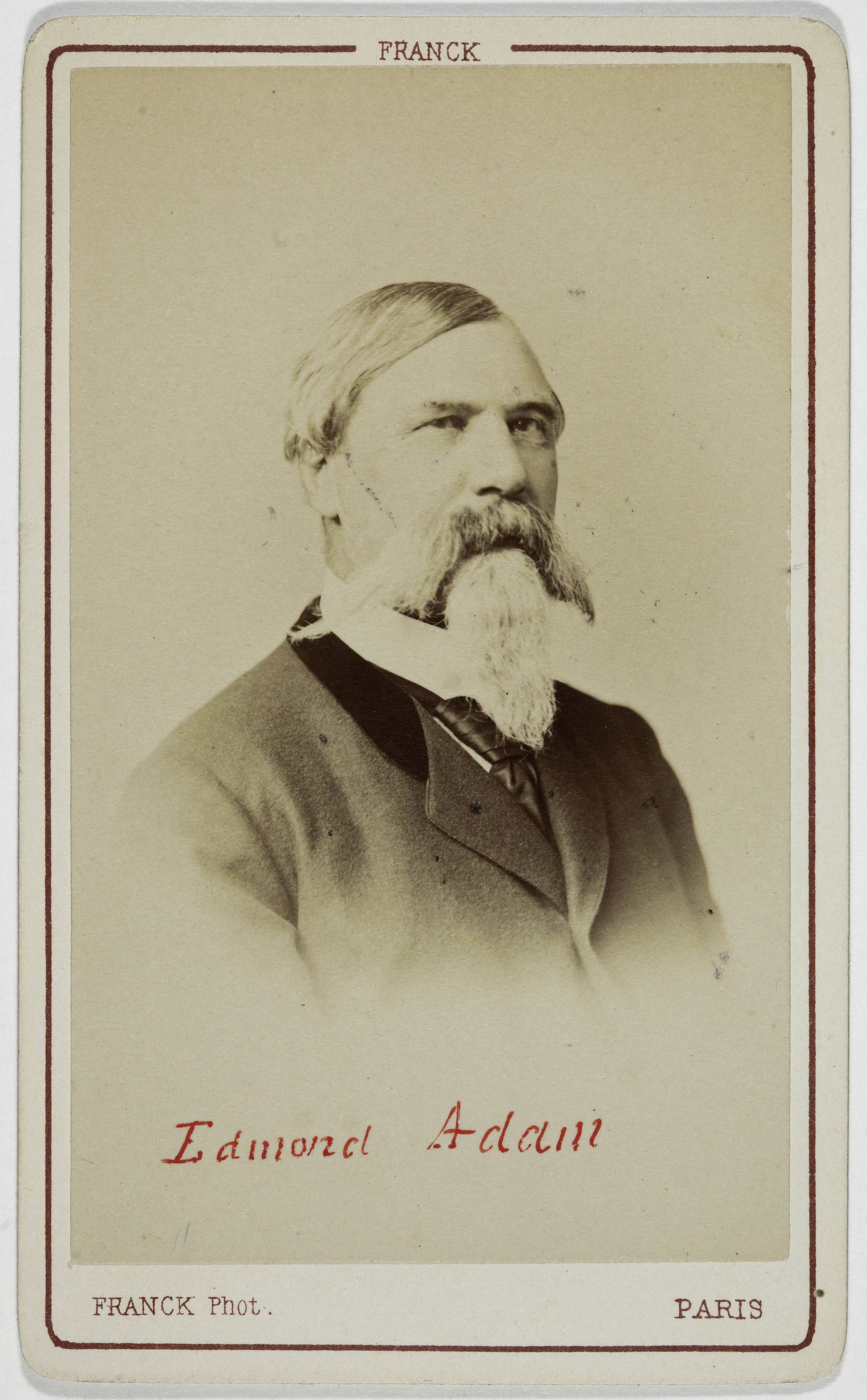 Franck, Portrait d'Adam, Edmond, (1816-1877), (homme politique, Préfet de police)