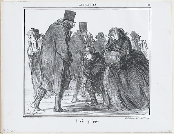 Honoré Daumier, Paris Grippé, from  Actualités, published in "Le Charivari"