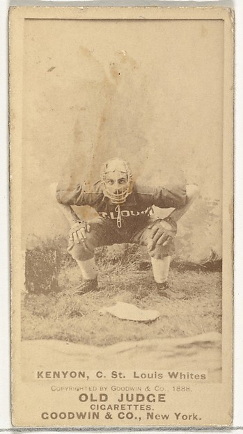 Goodwin & Company, Kenyon, Catcher, St. Louis Whites, from the Old Judge series (N172) for Old Judge Cigarettes
