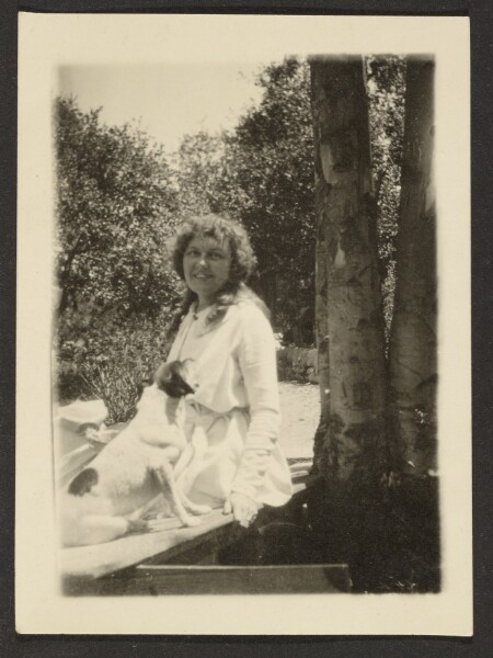 Louis Fleckenstein, [Florence Sitting with Dog]