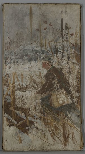 Karl Hagemeister, Jäger im Schilf, nach 1895