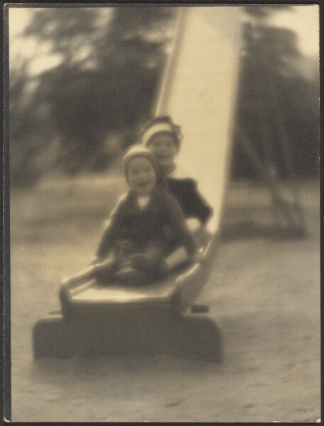 Louis Fleckenstein, [Children on Slide]