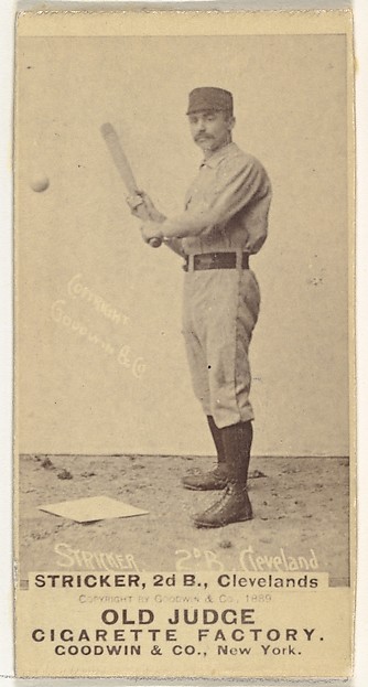 Goodwin & Company, John A. "Cub" Stricker, 2nd Base, Cleveland, from the Old Judge series (N172) for Old Judge Cigarettes