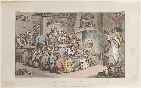 Thomas Rowlandson, Hunting the Slipper, from "The Vicar of Wakefield"
