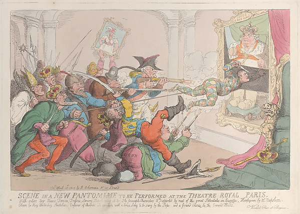 Thomas Rowlandson, Scene in a New Pantomime to be Performed at the Theatre Royal Paris