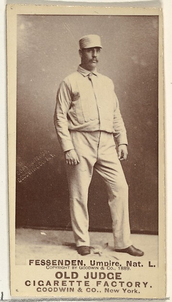 Goodwin & Company, Wallace Fessenden, Umpire, National League, from the Old Judge series (N172) for Old Judge Cigarettes