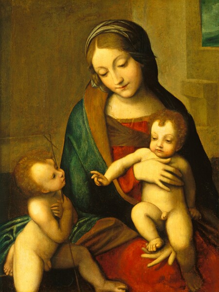 after Correggio, Madonna and Child with the Infant Saint John