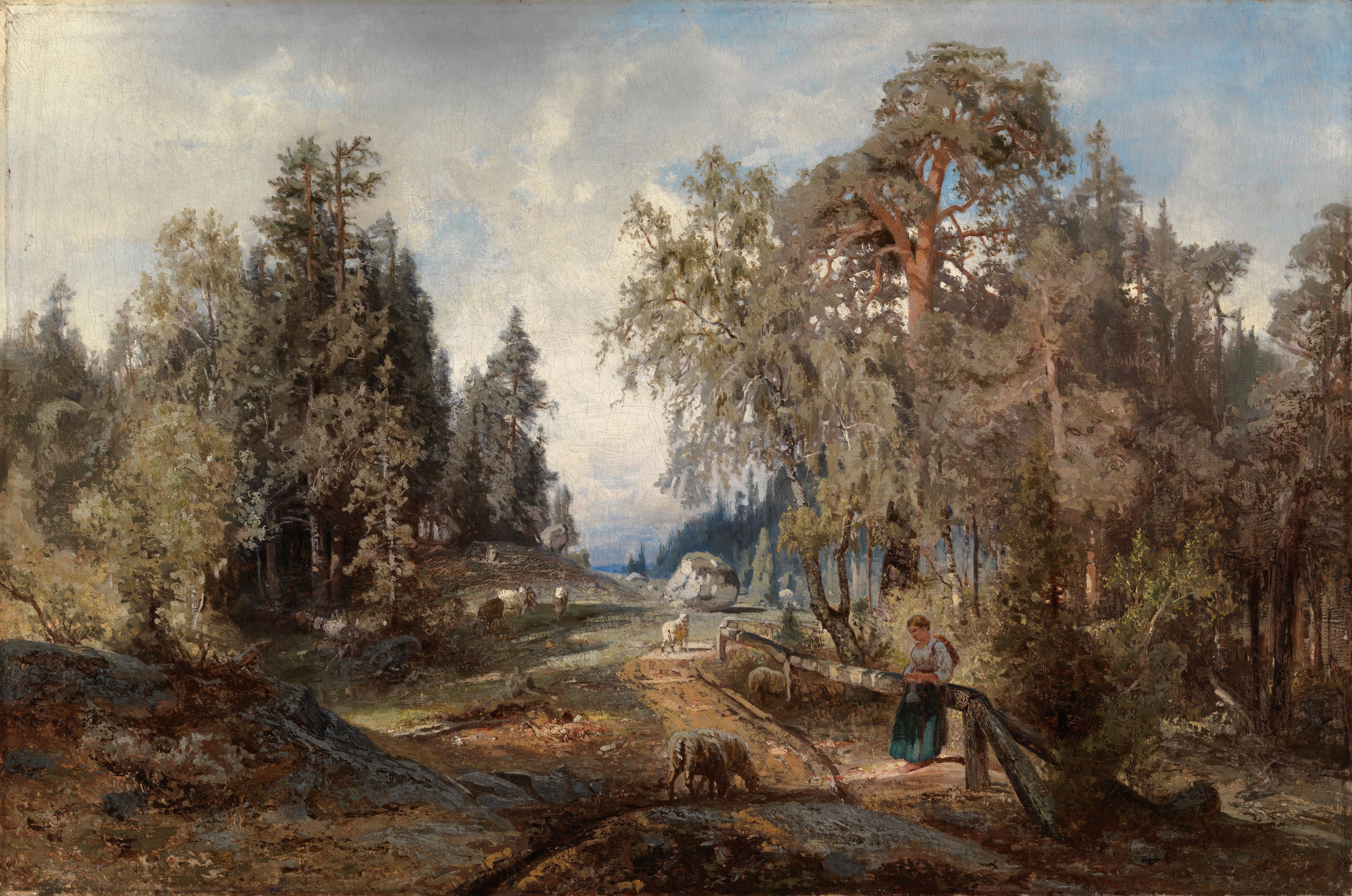 Werner Holmberg, Landscape with Sheep