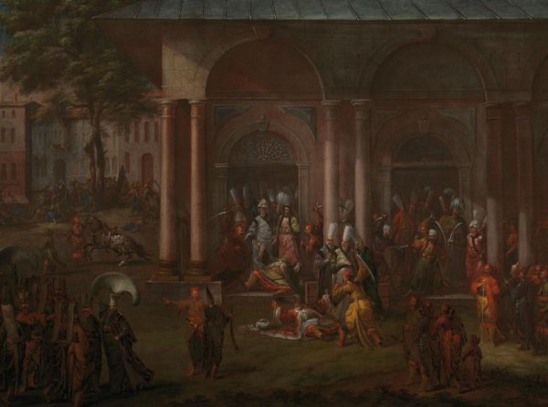 Jean Baptiste Vanmour, De moord op Patrona Halil en zijn volgelingen
