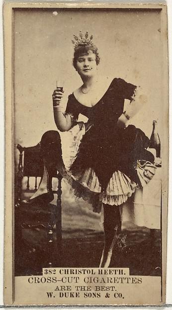 W. Duke, Sons & Co., Card Number 382, (Louise Weber), from the Actors and Actresses series (N145-3) issued by Duke Sons & Co. to promote Cross Cut Cigarettes