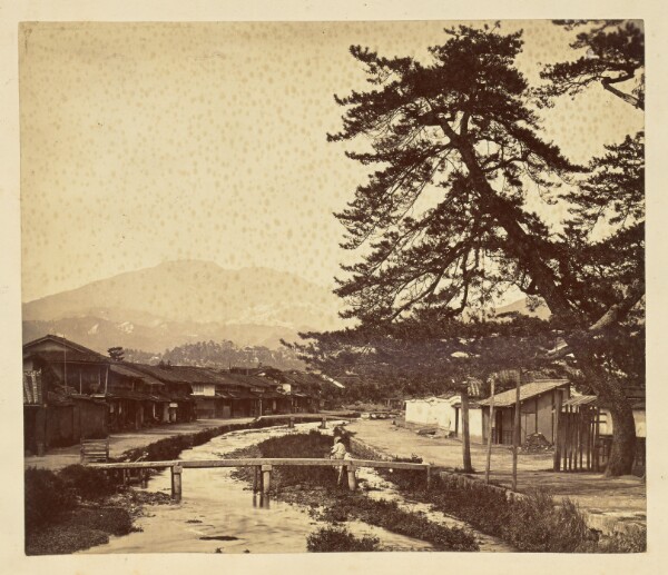 Unknown, [Footbridges in an unidentified Japanese village]