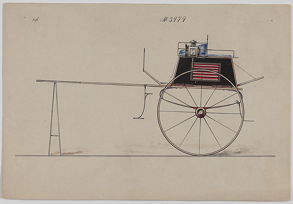 Brewster & Co., Design for Dog Cart or 2 Wheeler, no. 3979