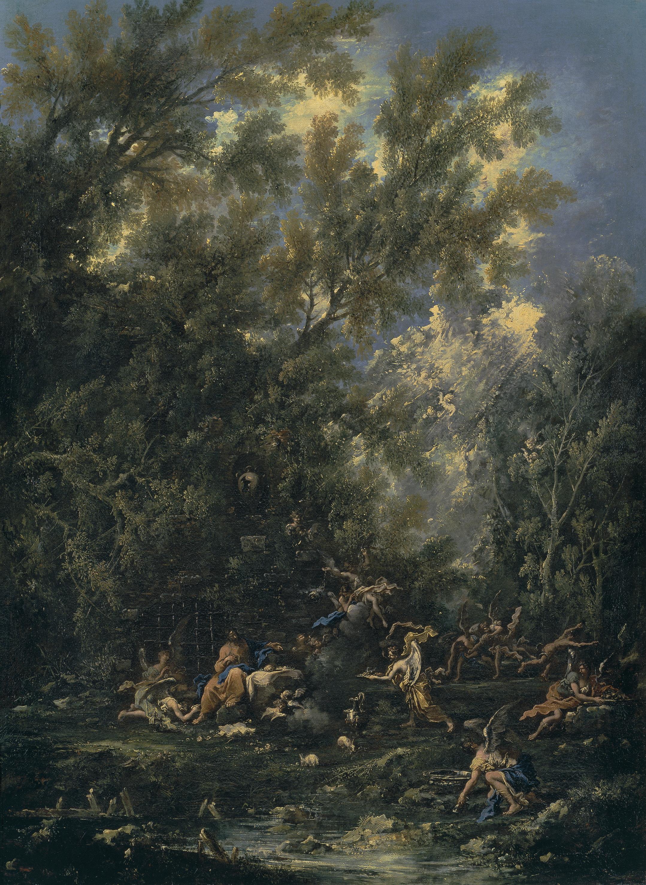 Alessandro Magnasco, Christ attended by Angels