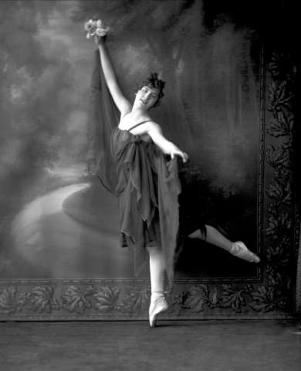 Gustav Borgen, Portrett, kvinne danser ballett. Frøken Buttedahl.