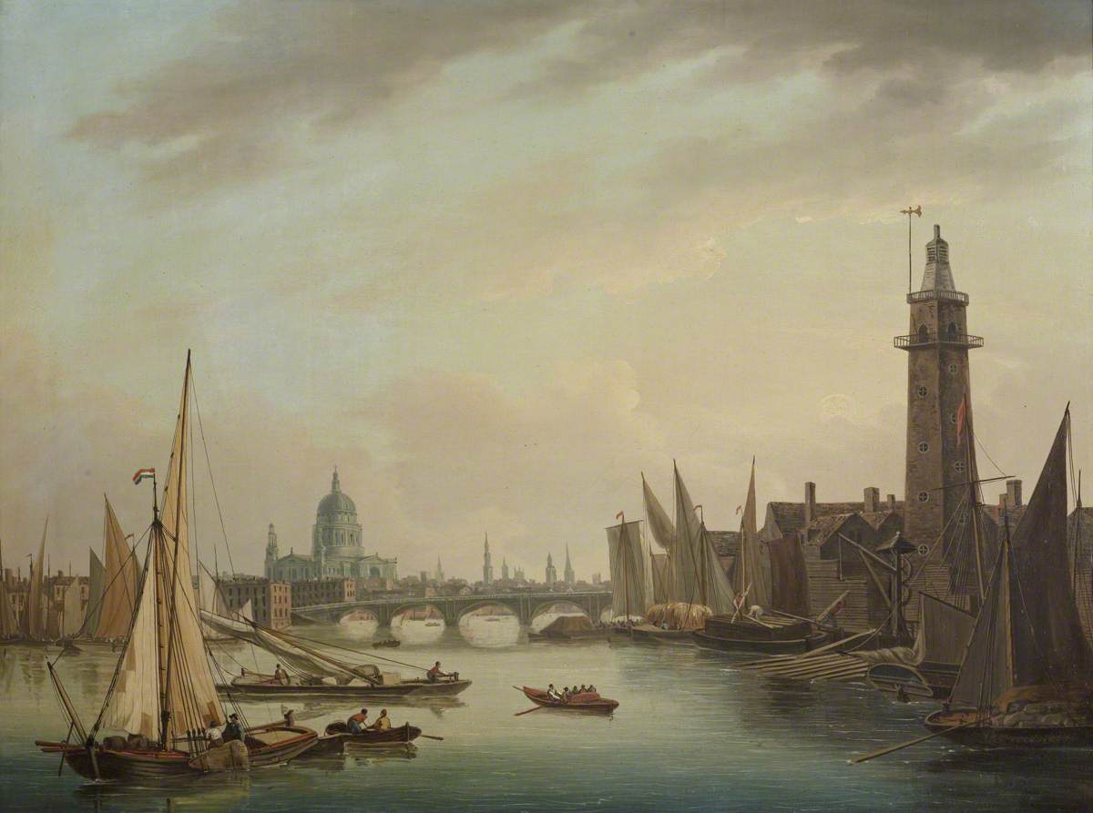 John Thomas Serres, The Thames with St Paul’s Cathedral, London