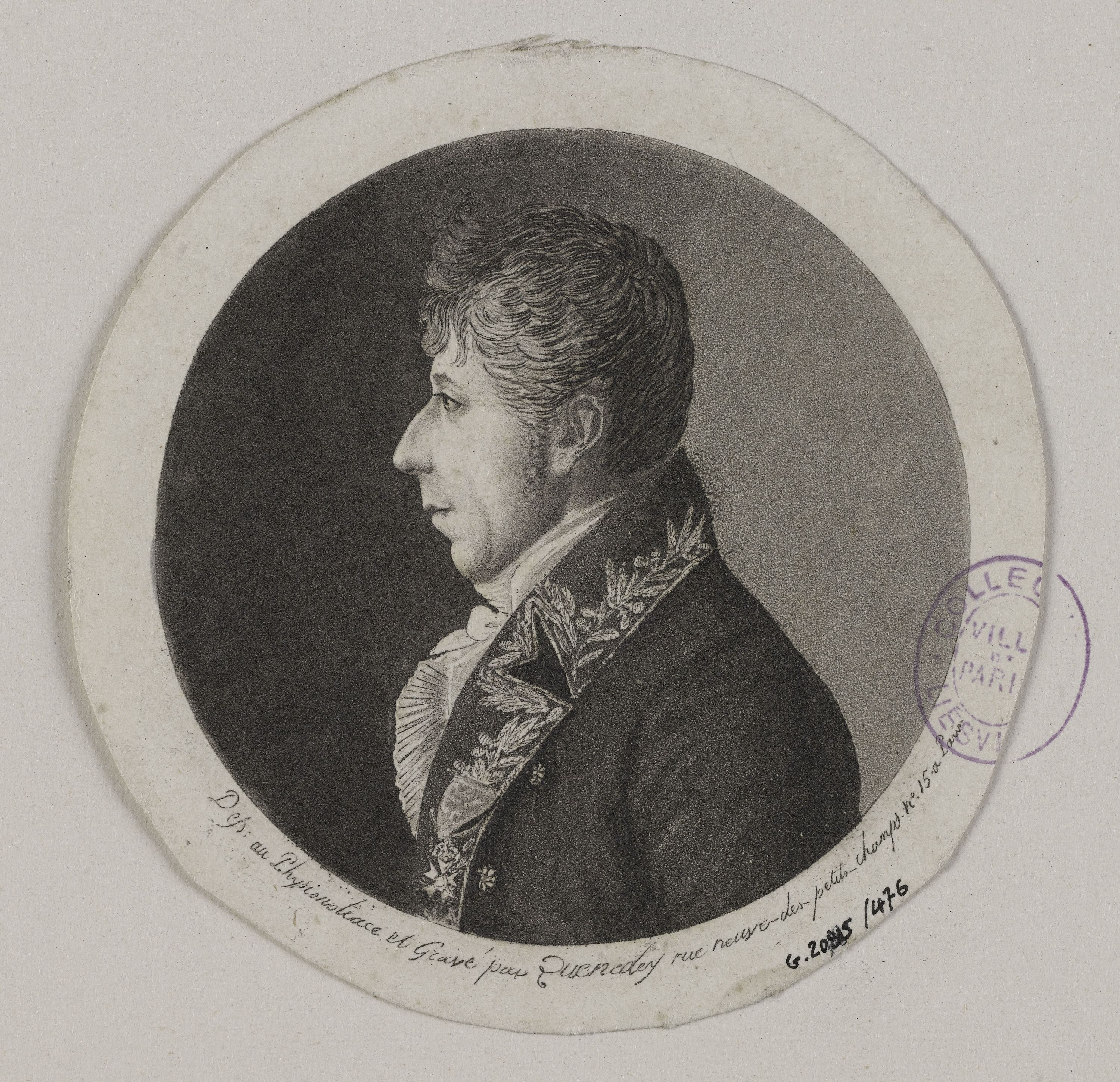 Edmé Quenedey, Portrait de Monsieur Mortarieu