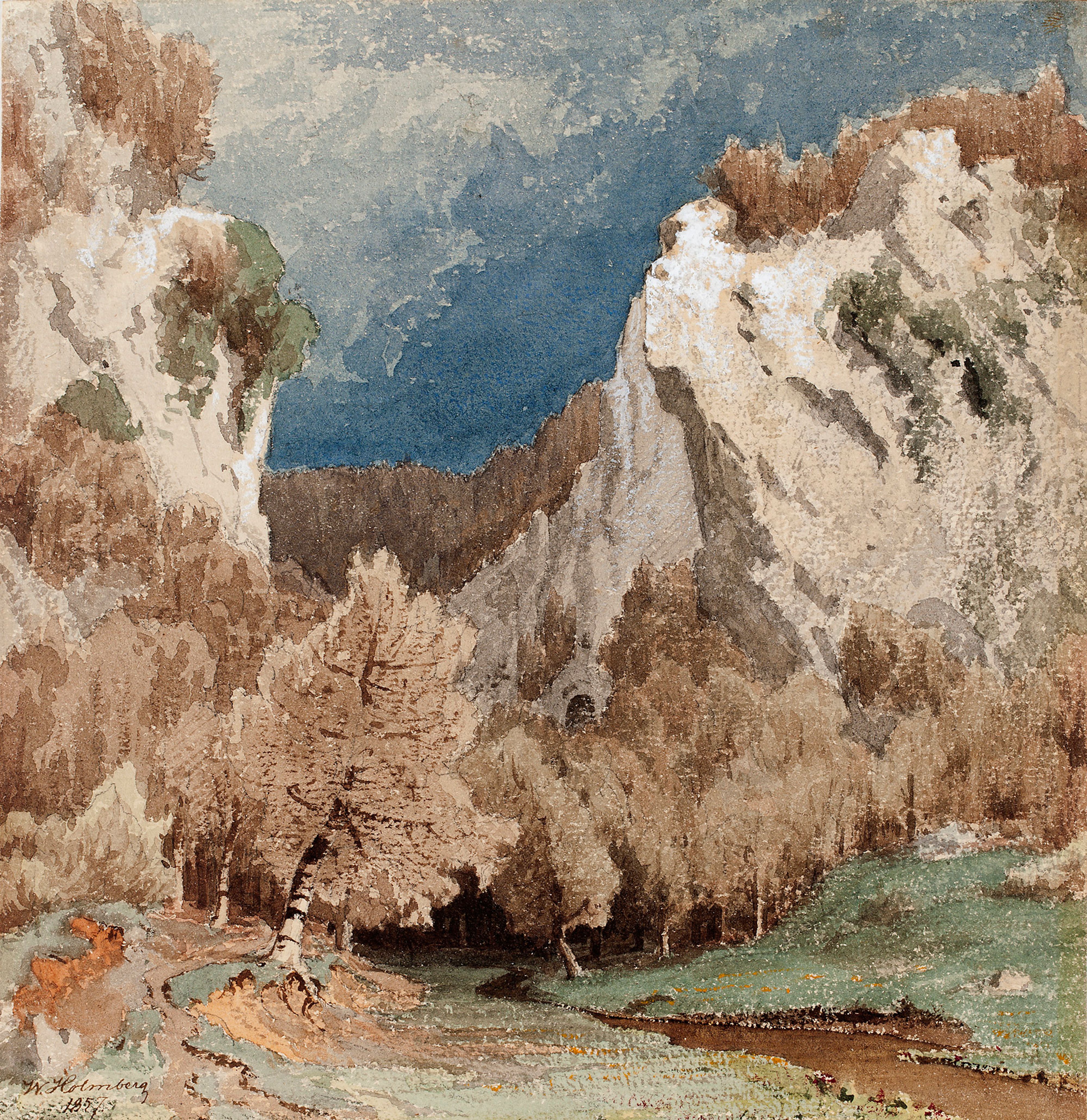 Werner Holmberg, Autumn Landscape Near Düsseldorf