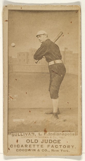 Goodwin & Company, Sullivan, Left Field, Indianapolis, from the Old Judge series (N172) for Old Judge Cigarettes