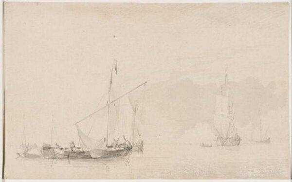 willem van de velde the younger, Dutch vessels becalmed