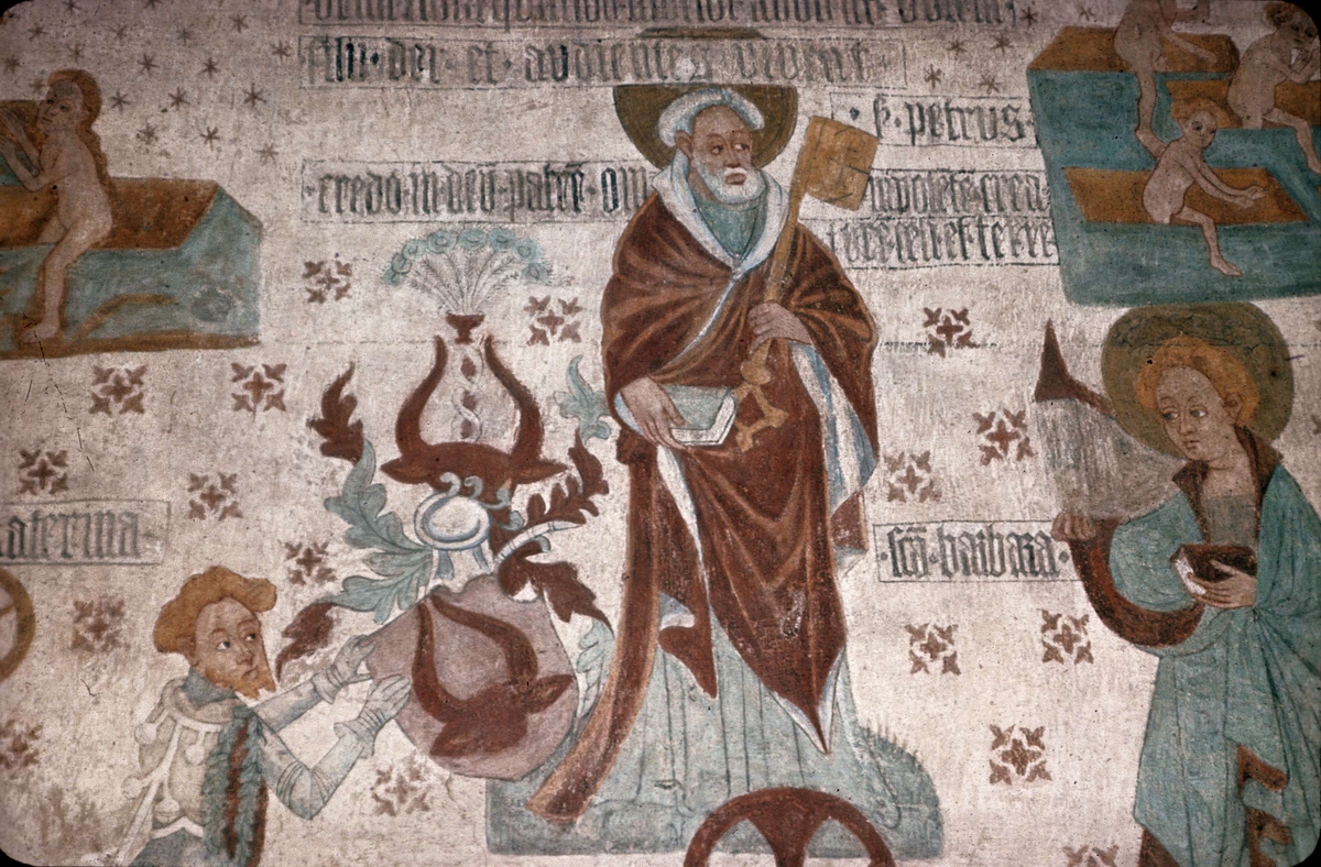 Okänd,, Kalkmålning i Tensta kyrka, Tensta socken, Uppland