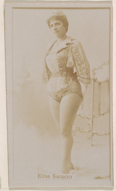 Kinney Brothers Tobacco Company, Mlle. Elisa Saracco, from the Actresses series (N245) issued by Kinney Brothers to promote Sweet Caporal Cigarettes