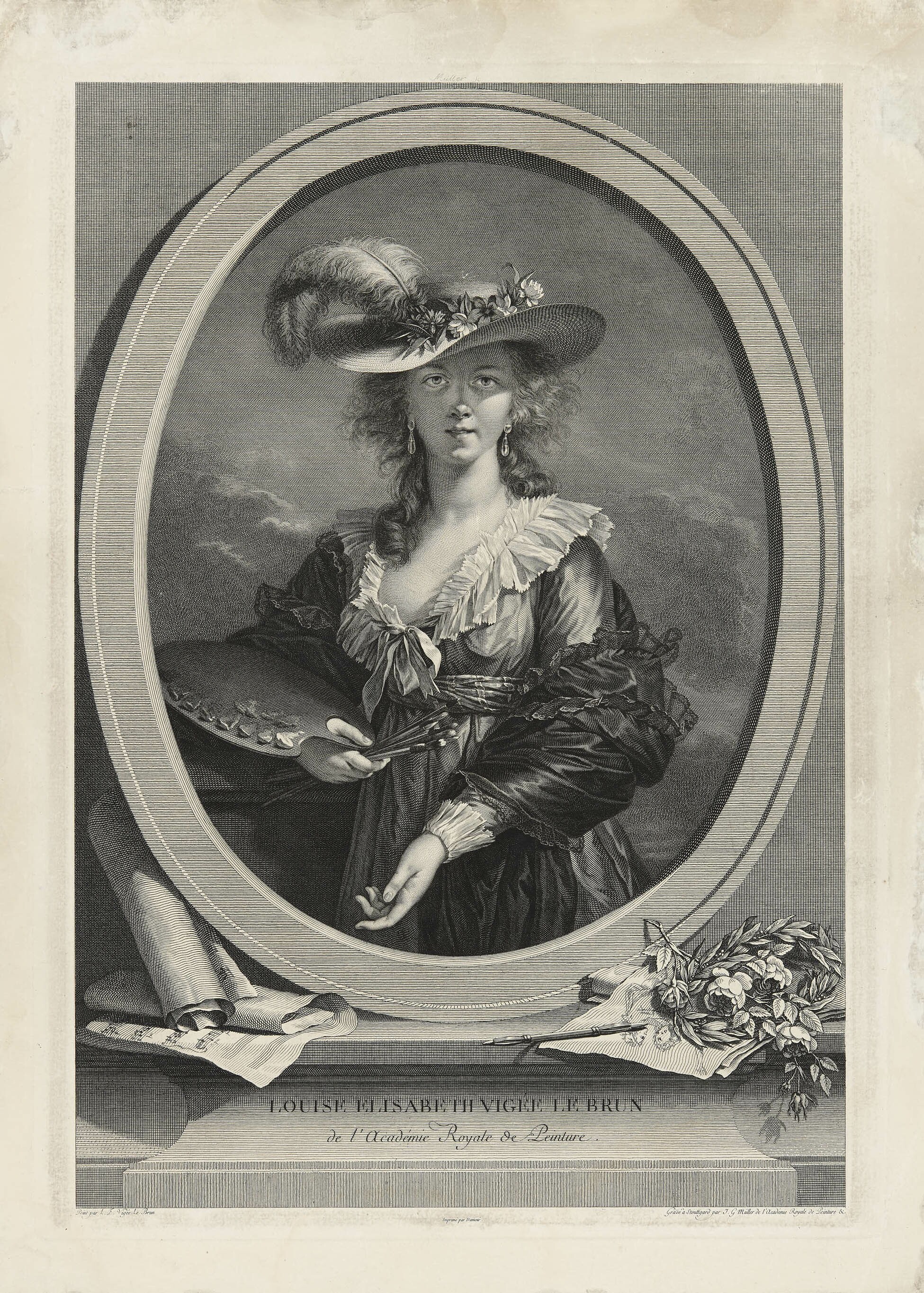 Johann Gotthard von Müller, Bildnis Elisabeth Vigée-Lebrun