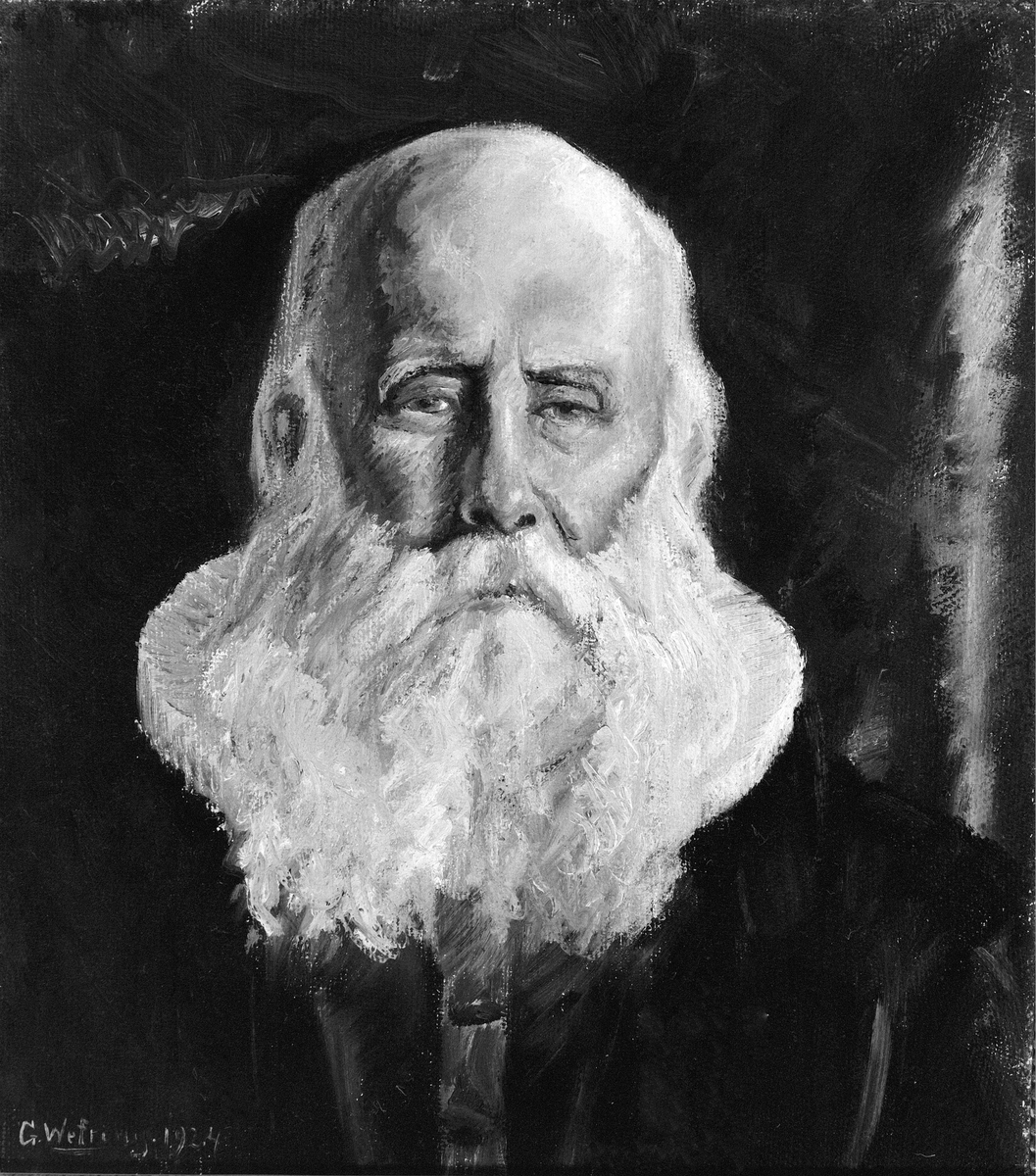 Anno Domkirkeodden, MALERI PORTRETT PREST IVAR JULIUS MORTENSSON EGNUND, 1857 - 1934, PREST I LØTEN KIRKE FRA 1916-1919