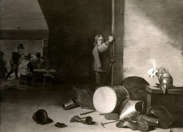 David Teniers the Younger, interior with soldiers