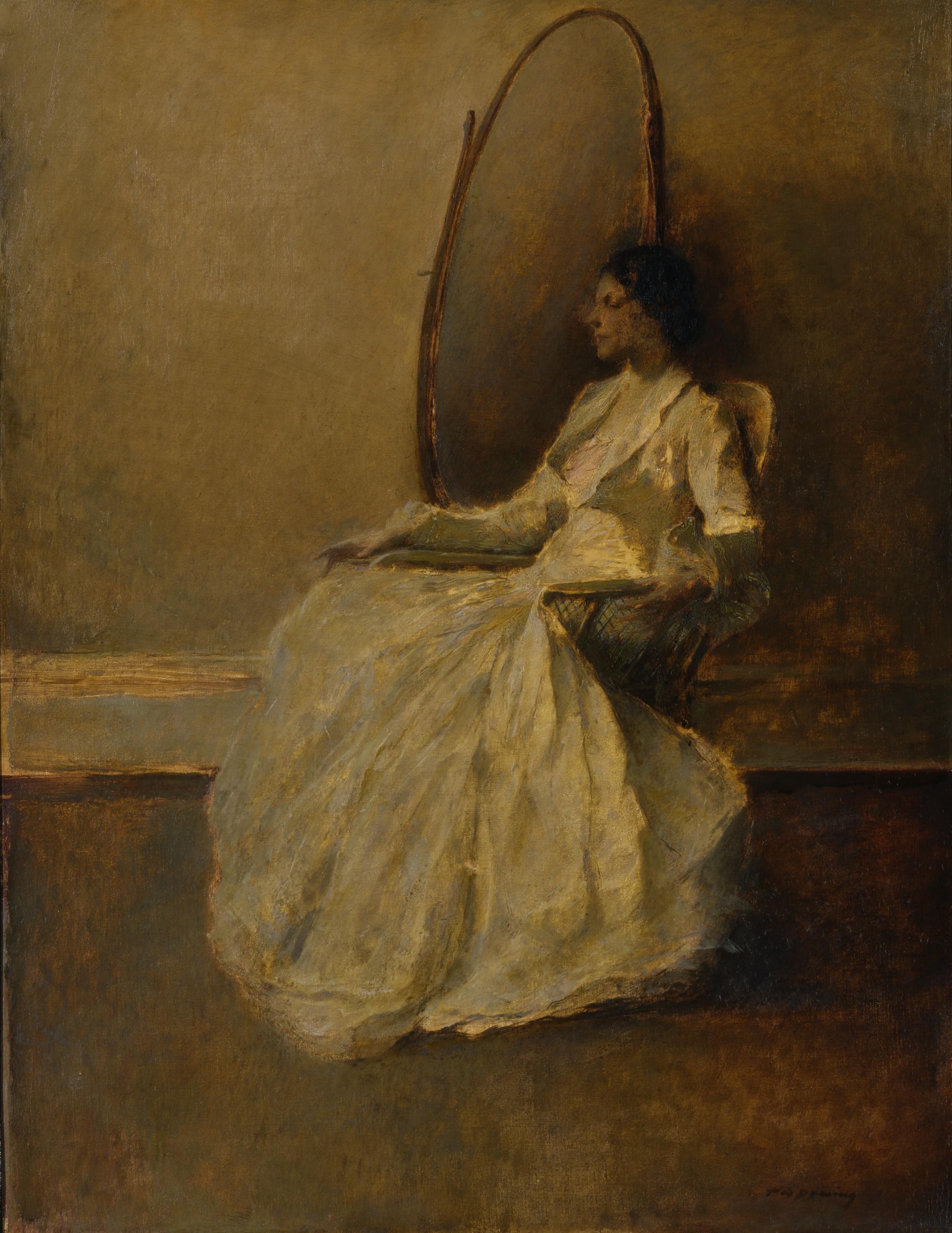 Thomas Wilmer Dewing, Lady in White (No. 1)