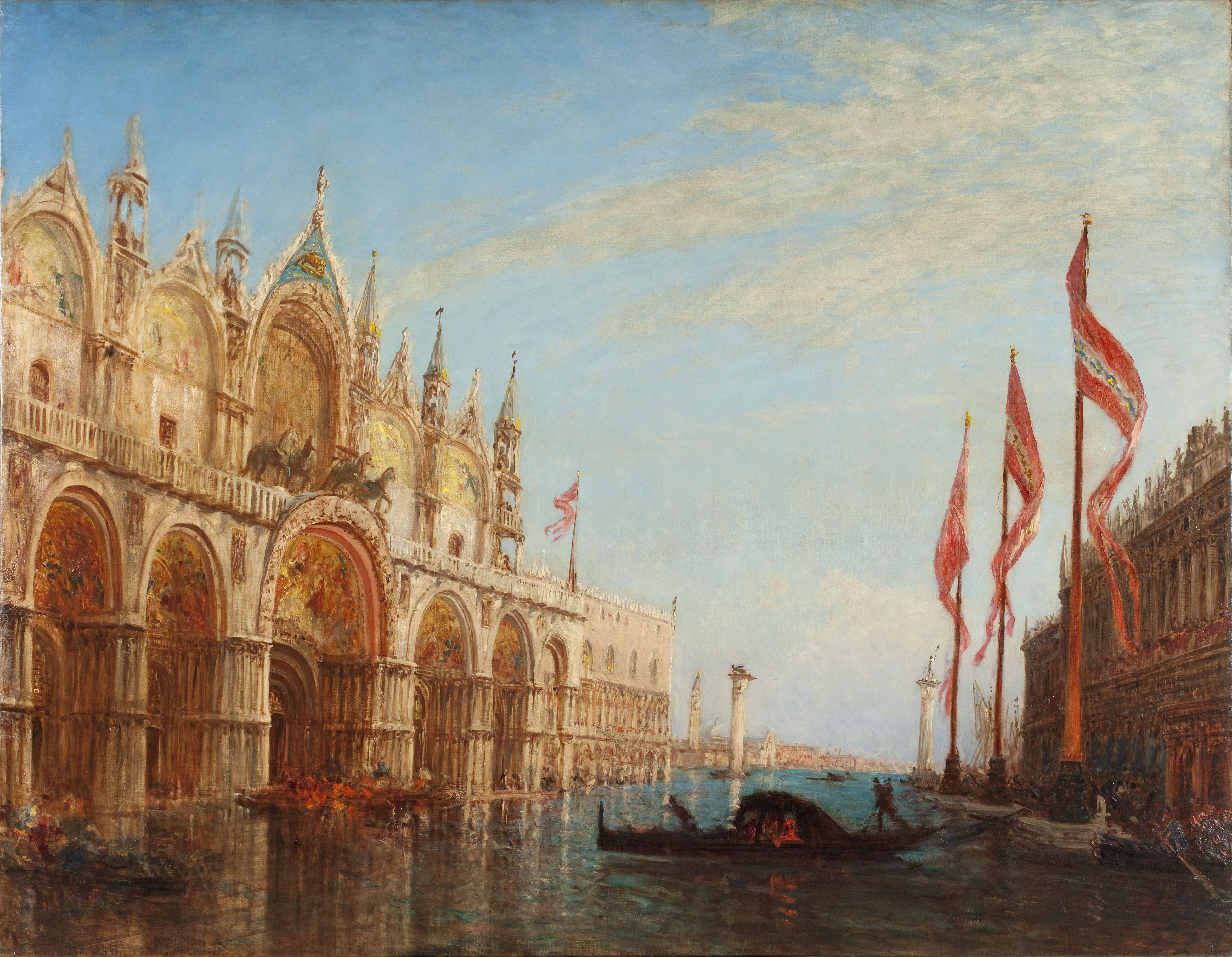 Félix Ziem, La Place Saint-Marc, inondation de 1863