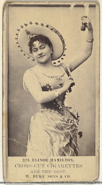 W. Duke, Sons & Co., Card Number 321, Elinor Hamilton, from the Actors and Actresses series (N145-3) issued by Duke Sons & Co. to promote Cross Cut Cigarettes