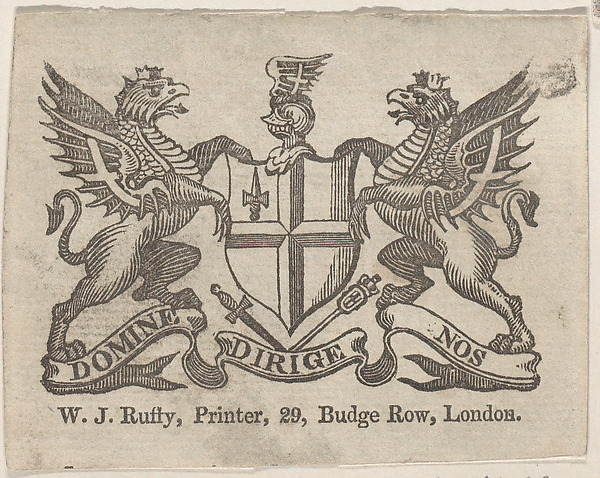 Anonymous, British, 19th century, Trade Card for Jones and Barriff, Engravers and Printers