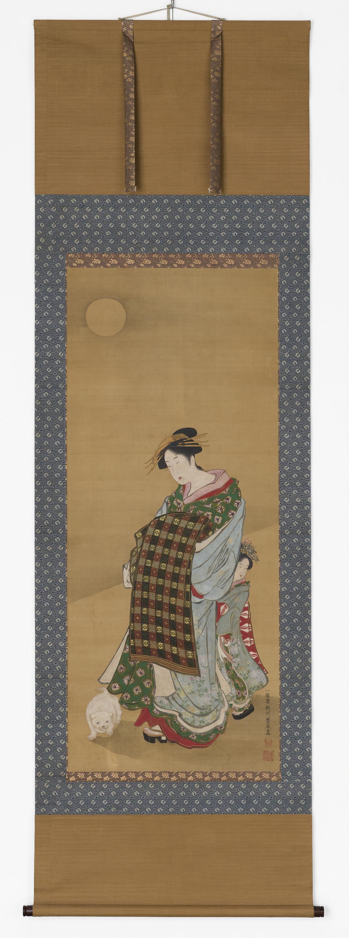 Utagawa Toyoharu, A Courtesan and her attendant
