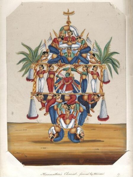 Unknown, One of seventeen mica paintings depicting Hindu deities.