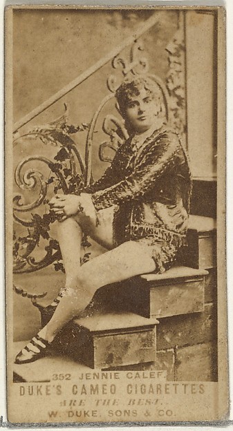 W. Duke, Sons & Co., Card Number 352, Jennie Calef, from the Actors and Actresses series (N145-5) issued by Duke Sons & Co. to promote Cameo Cigarettes