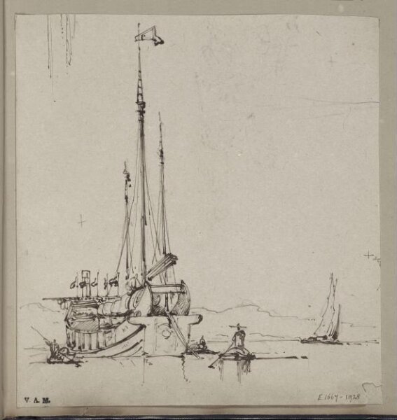 George Chinnery, A junk with smaller craft