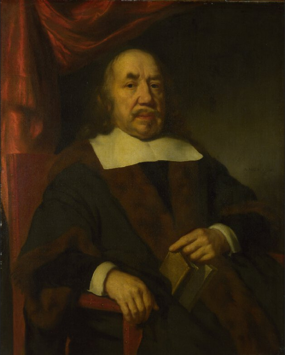 Nicolaes Maes, Portrait of an Elderly Man in a Black Robe
