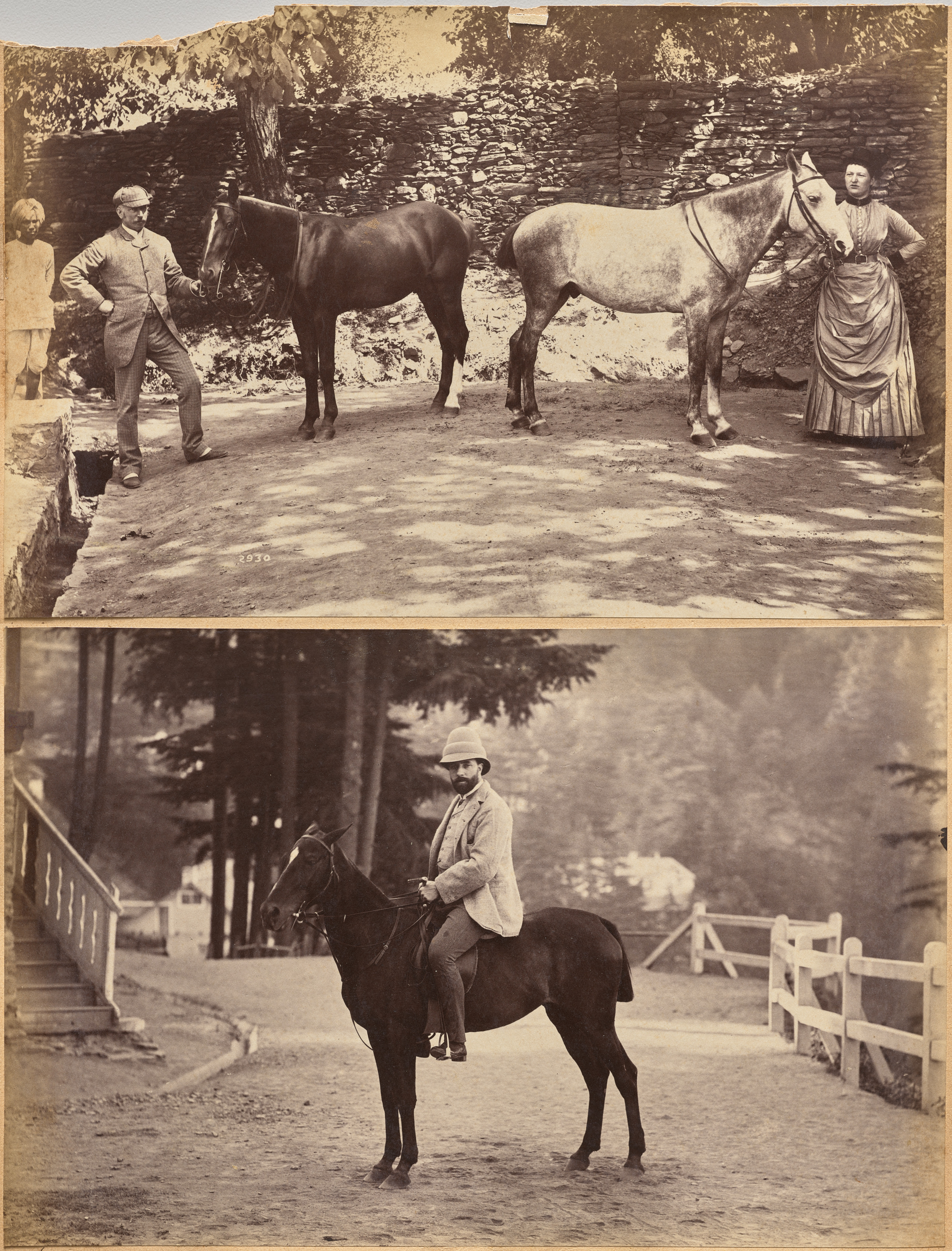 Raja Deen Dayal, Col. F. G. Oldham (recto, top); Mr. Nowell, Shimla (recto, bottom)