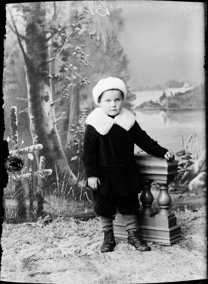Skötsner-Edhlund, Ateljéporträtt - pojke, Östhammar, Uppland 1919