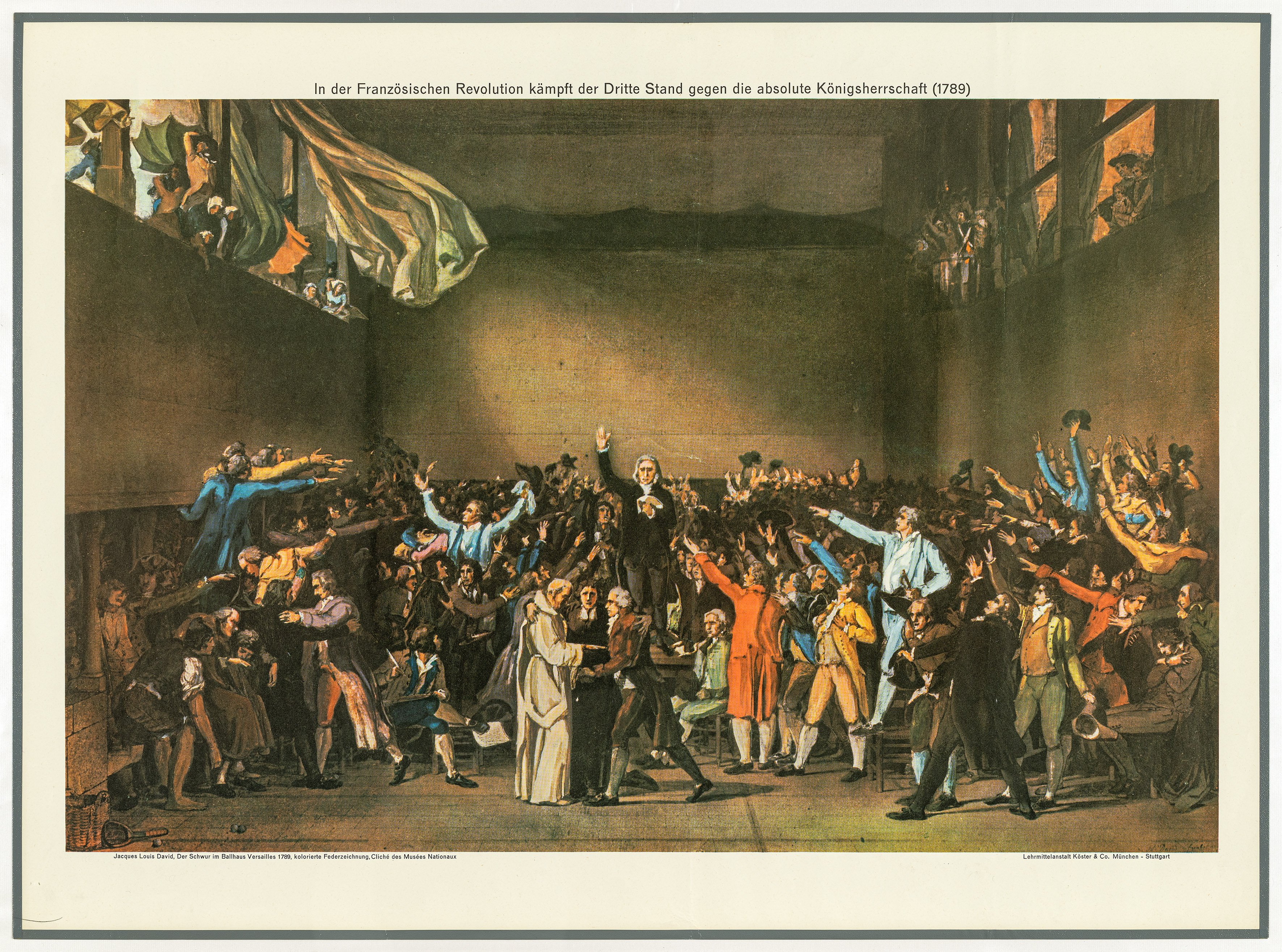 Jacques-Louis David, Schulwandbild "In der Französischen Revolution kämpft der Dritte Stand gegen die absolute Königsherrschaft (1789)"