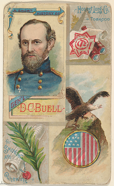 W. Duke, Sons & Co., A Short History of General Don Carlos Buell, from the Histories of Generals series (N114) issued by W. Duke, Sons & Co. to promote Honest Long Cut Smoking and Chewing Tobacco