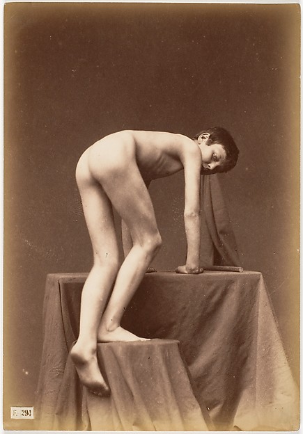 Unknown, [Young Boy, Nude, From the Back, Climbing]