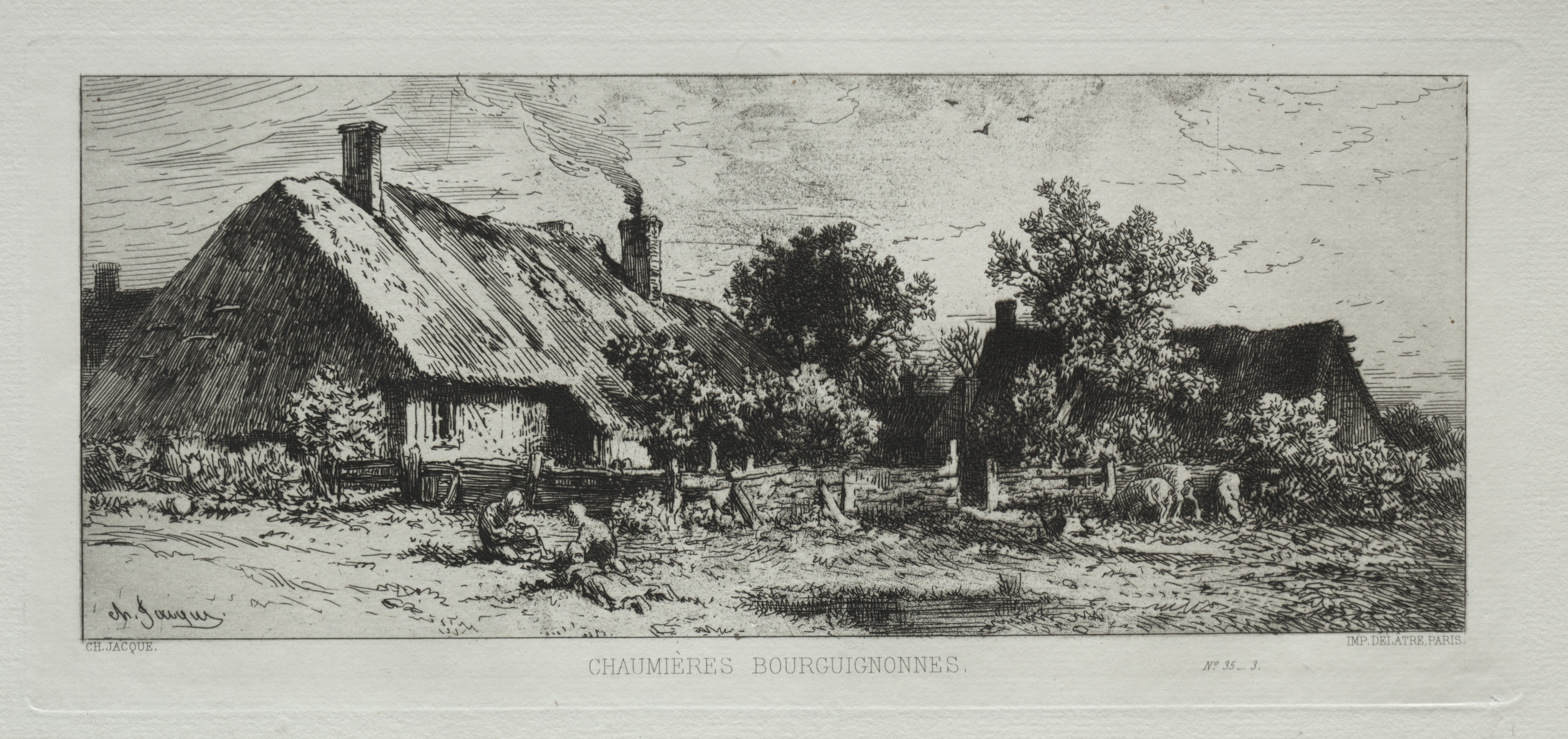 Charles-Émile Jacque, Burgundian Cottages