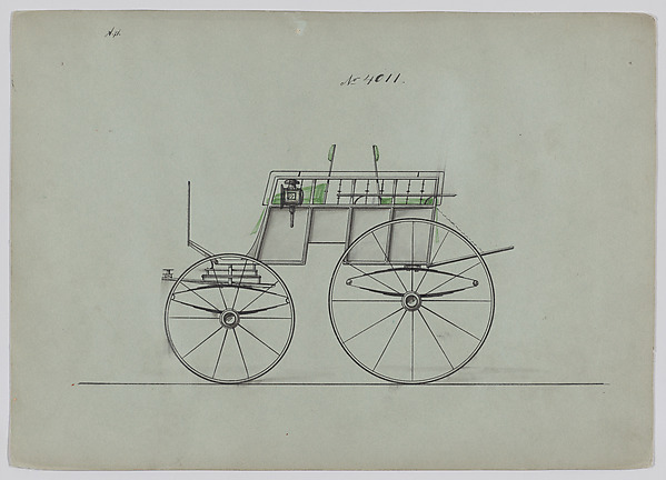 Brewster & Co., Design for Dog Cart or 2 Wheeler, no. 4011