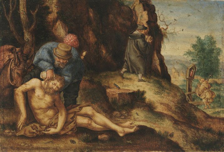 Heinrich Aldegrever, Der barmherzige Samariter pflegt den Verletzten (nach)