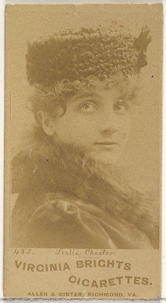 Allen & Ginter, Card 482, Leslie Chester, from the Actors and Actresses series (N45, Type 1) for Virginia Brights Cigarettes
