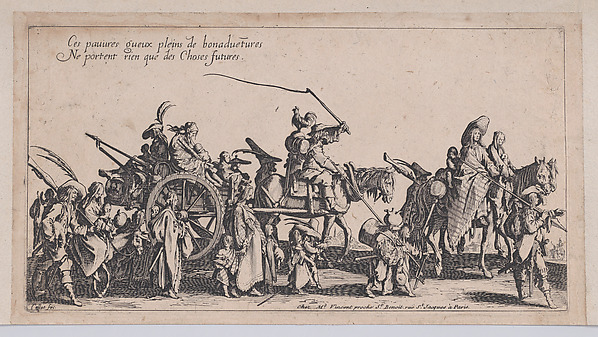 Jacques Callot, Les Bohémiens en Marche: L'Arrière-Garde, pièce aussi appelée Le Départ (The Gypsies Travelling: The Rear Guard, also called The Departure), from "Le Bohémiens..."